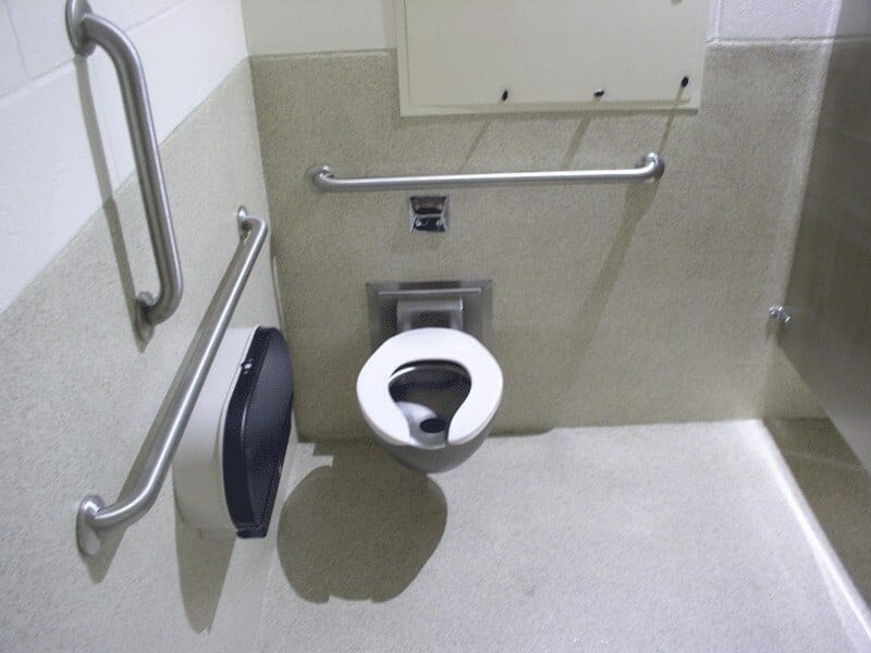 Restroom with Epoxy Wainscoting and Flooring