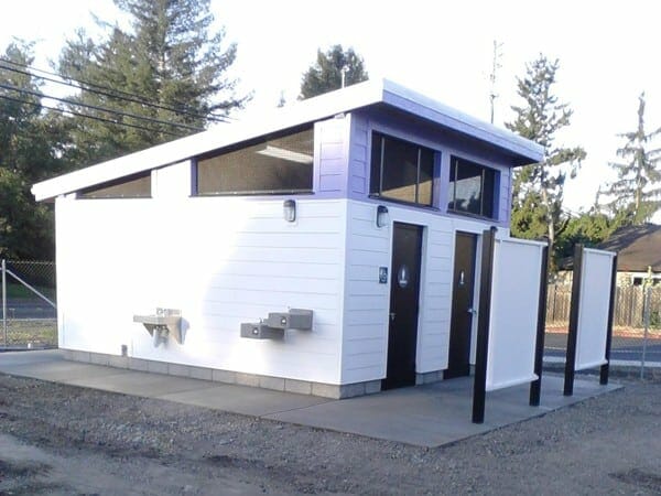Single Pitch Roof on Themed Restroom