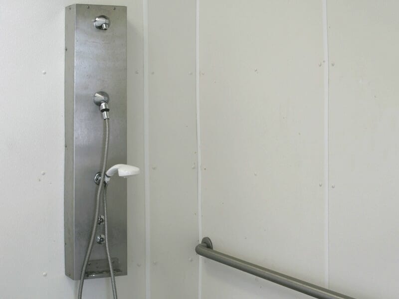 Stainless Steel Shower Fixture and Grab Bar