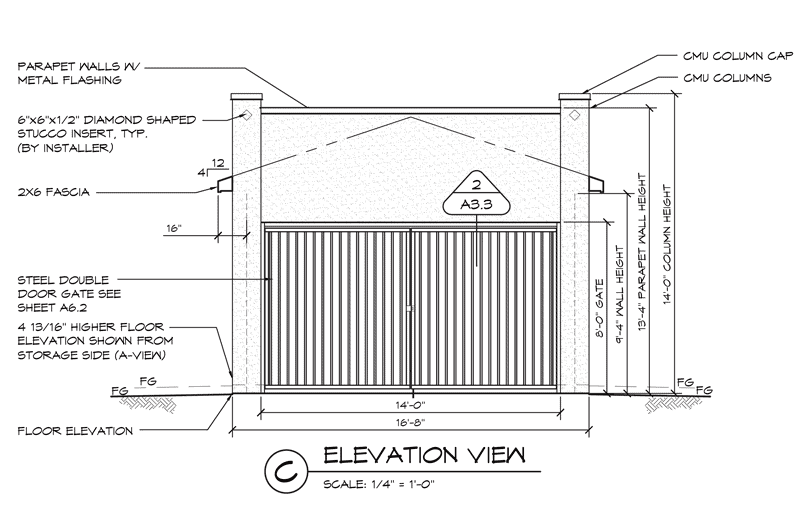 trash-enclosure-structure-with-metal-gate-and-awnings