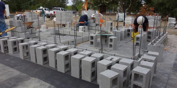 Cement Block Structure Construction