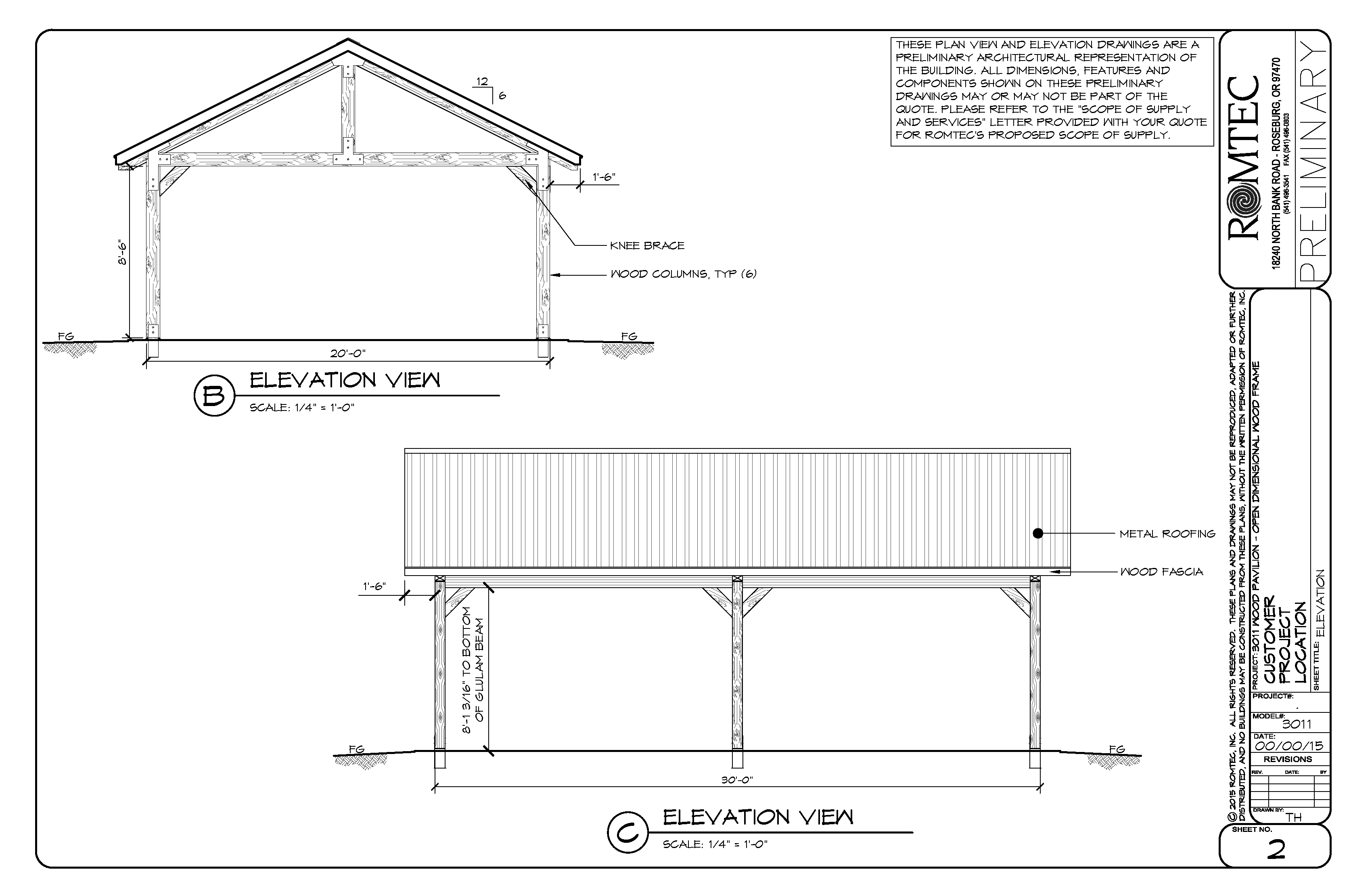 Floor Plan for Medium Sized Timber Pavilion for Parks