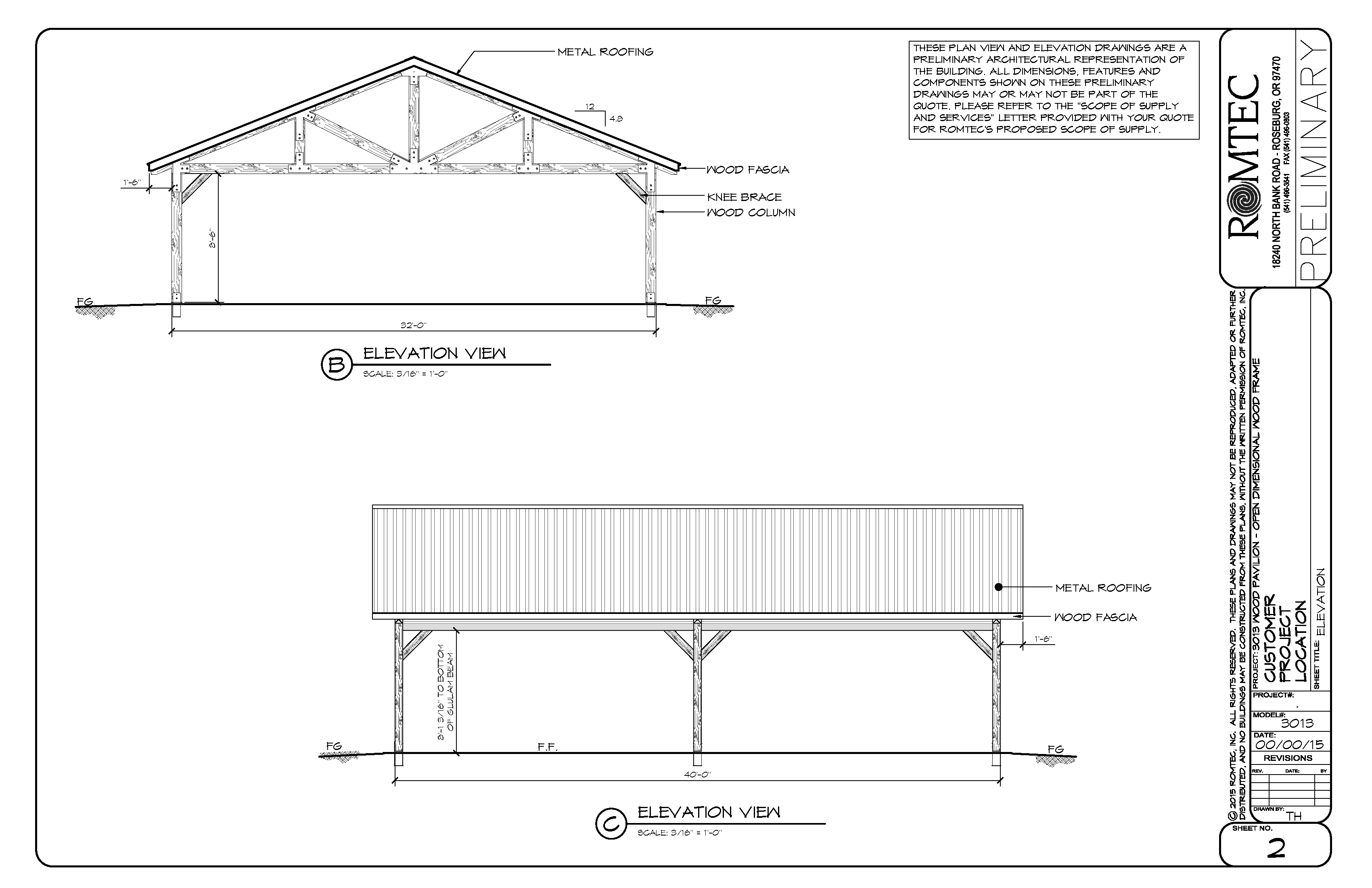 Drawings for a Large Timber Shelter Perfect for Campgrounds or Parks