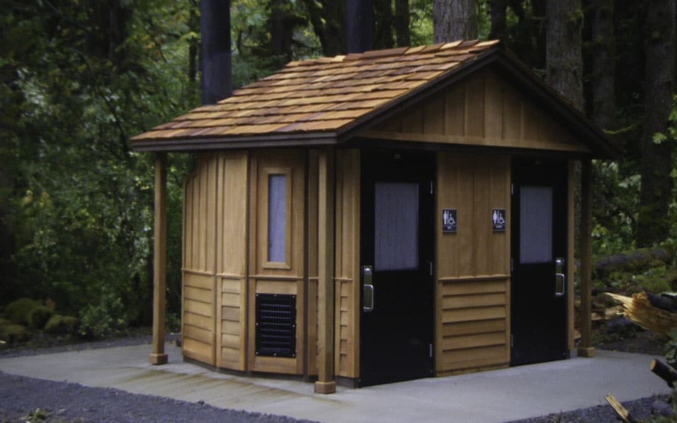 Traditional Double Waterless Bathroom for Remote Environments
