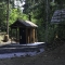 Waterless Restroom with Rustic Cedar Exterior and Covered Entrance