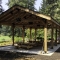 Large Dimensional Lumber Shelter for Campground Day Use Area
