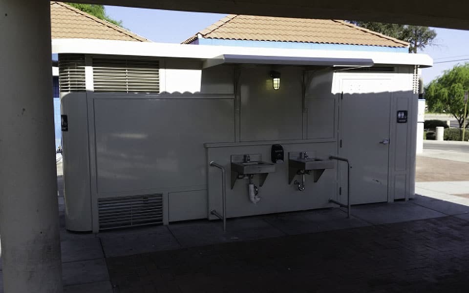 Large Urban Public Restroom with Ventilation