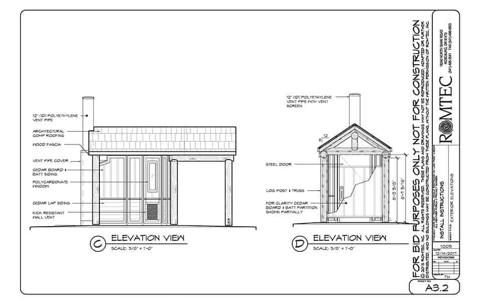 Sustainable Waterless Restroom with Covered Entrance and High Ventilation
