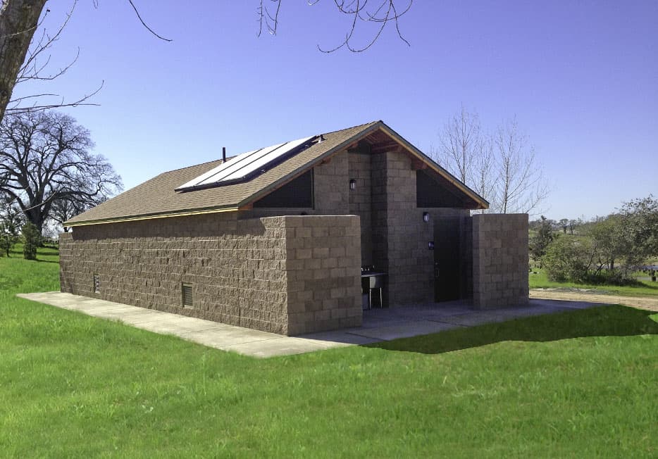 Extra Large Restroom Facility with Solar Panel Lighting