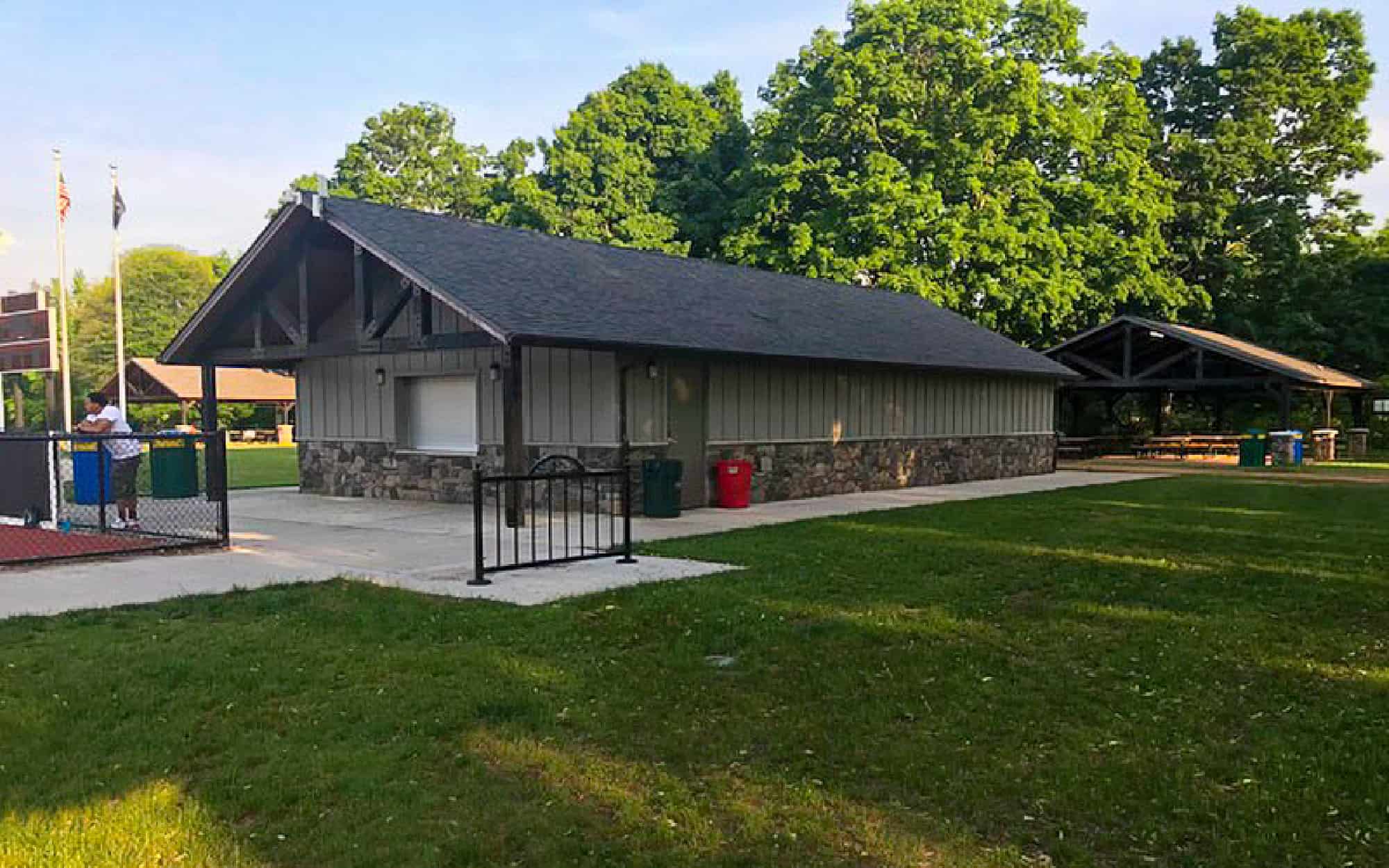 Large Concession Building with Matching Pavilion
