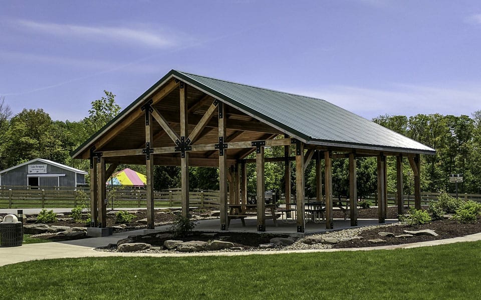 Extra Large Dimensional Lumber Pavilion for Venues, Parks or Campgrounds