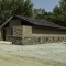 Large Standard Showers and Restrooms Facility with Concrete Block and Stone Exterior