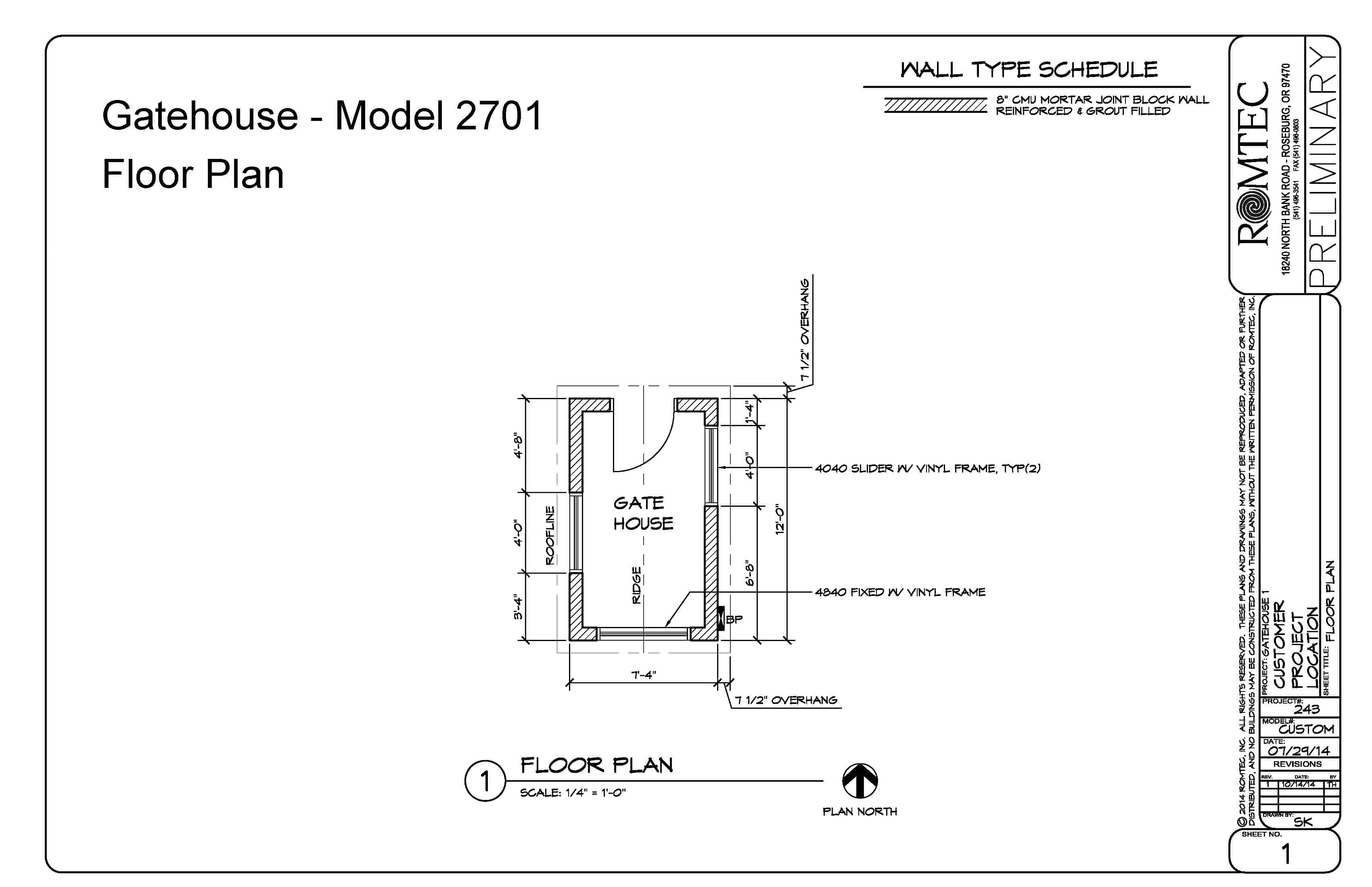 Model 2702 - Gatehouse - Design & Supply - Romtec Inc.