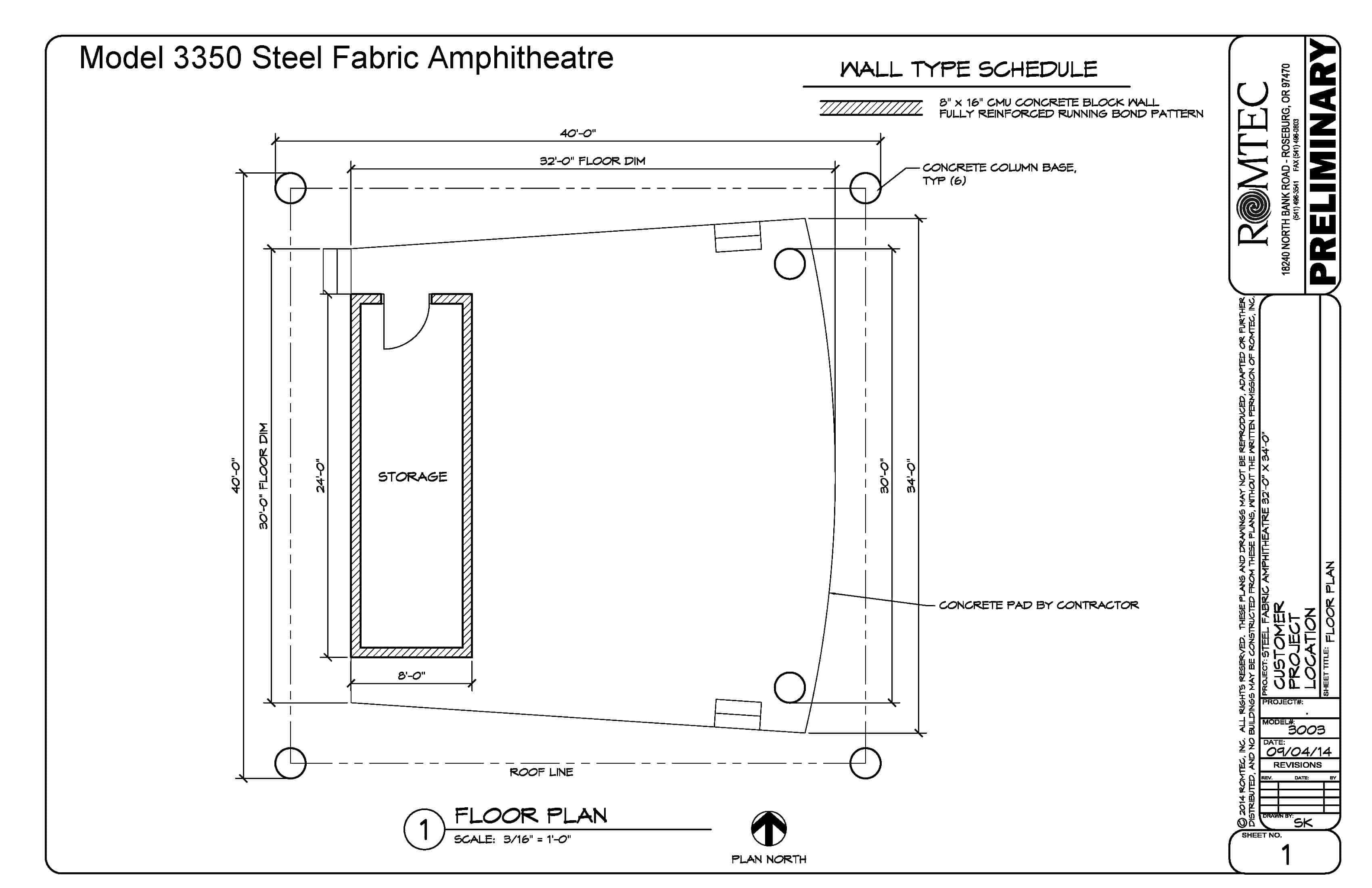 Floor Plan for Metal Framed Arena with Fabric Top