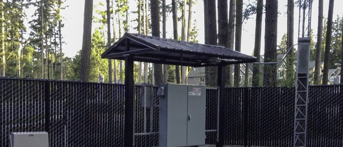 Small Two Post Shelter Kiosk for Electrical System