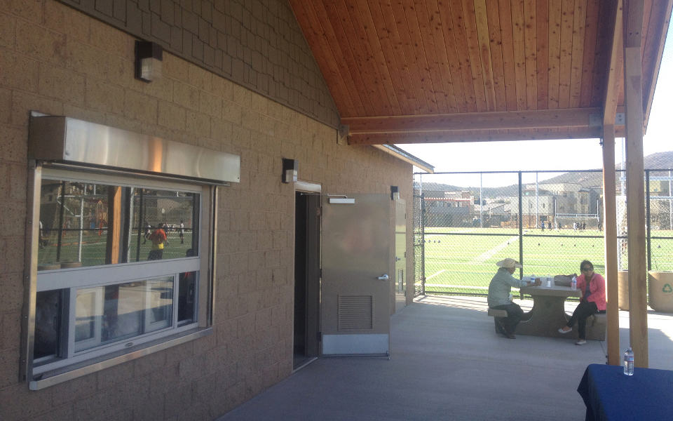 Concession Stand with Extended Roof