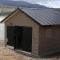 Small Utility Storage Building Cement Block Structure and Metal Roofing