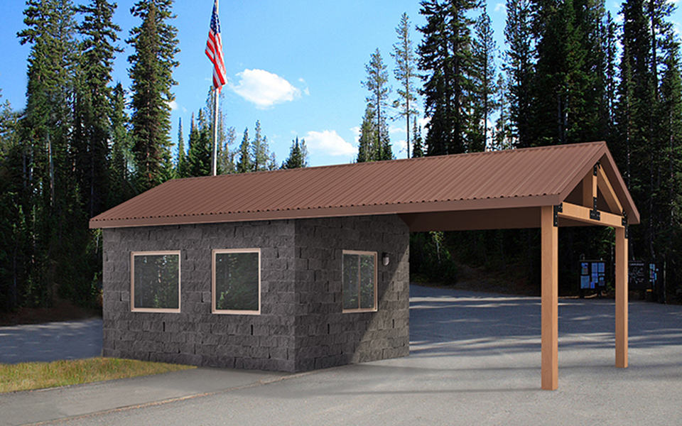 Large Gatehouse with Windows and Roof Extension