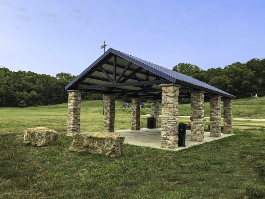 Stone Pavilion at Community Playground