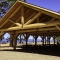 Extra Large Log Pavilion at Lakeside Park Setting