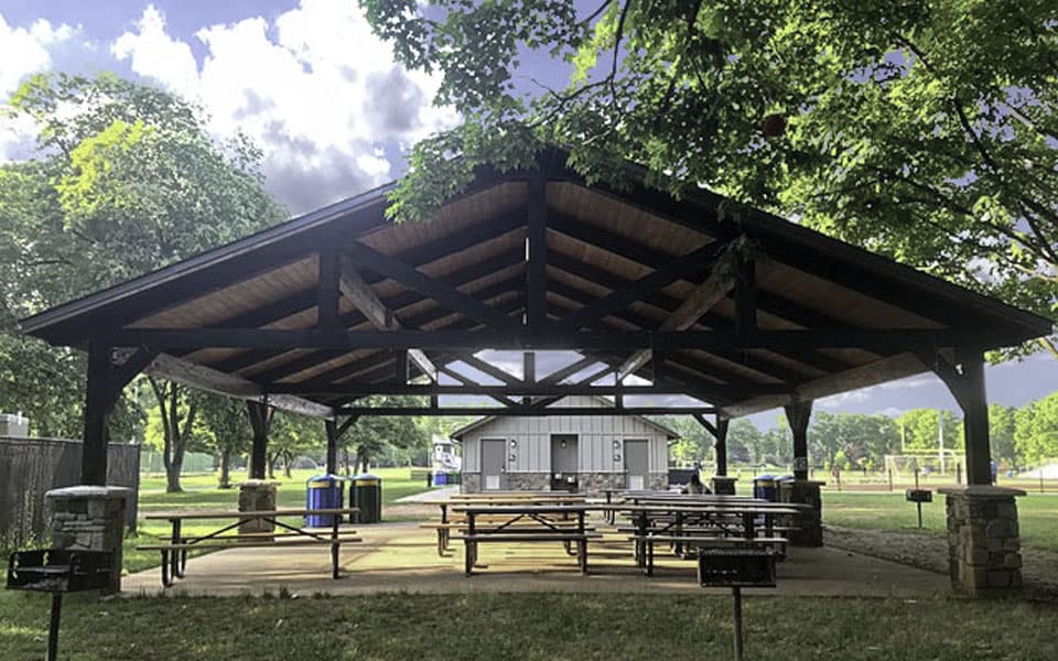 Extra Large Steel Picnic Shelter for Sports Parks, Recreation Sites