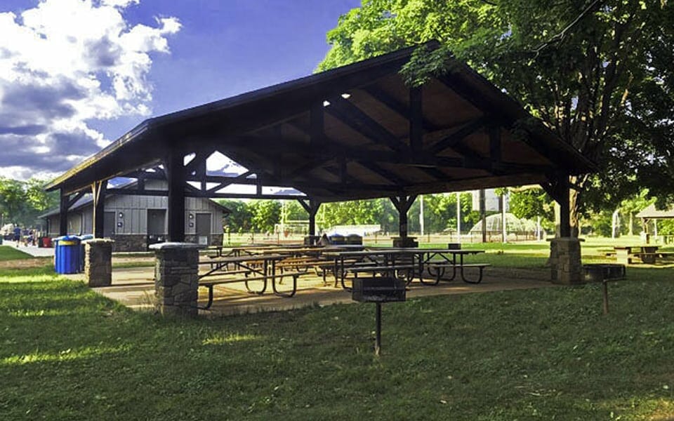 Extra Large Steel Pavilion Matching Restroom Building