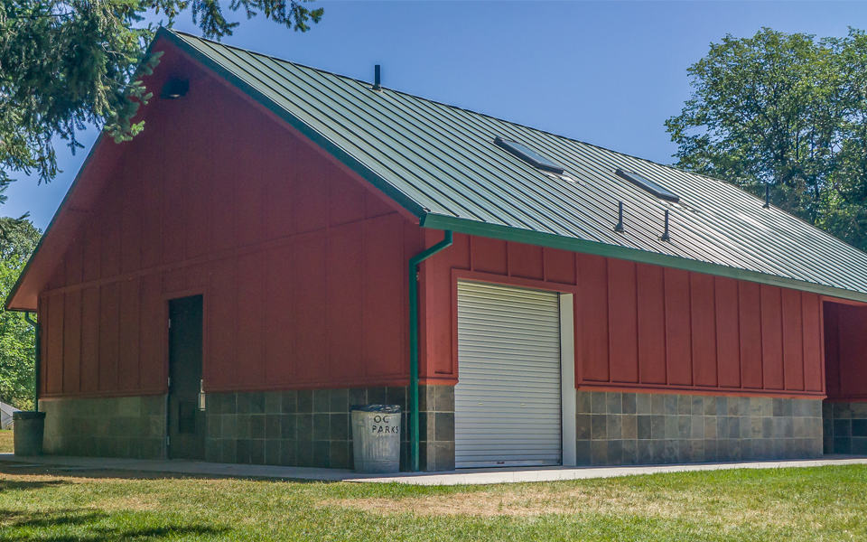 small-community-building-rollup-access-door Small Sized Community Building at Public Park