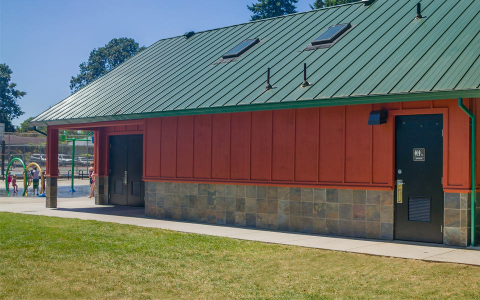 extra-large-utility-storage-building-with-restroom Splash Pad Utility Building with Public Restrooms and Showers