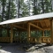 Rustic Log Post Pavilion for Trailheads, Parks
