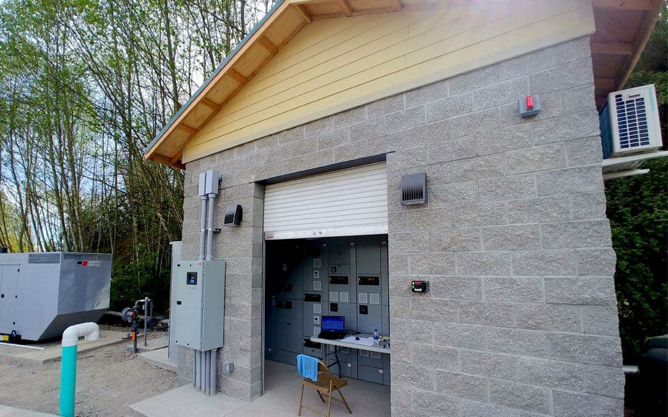 Large Storage Building for Pump Station Equipment with Ventilation and Easy Access