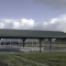 Large Steel Shelter for Bleachers at Sports Complex
