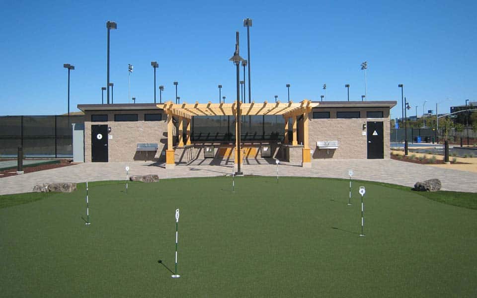 Large Community Building with Restrooms at Sports Park