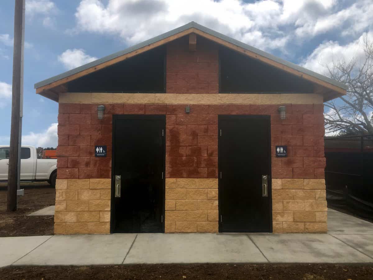 Split Face Block on Double Unisex Restroom