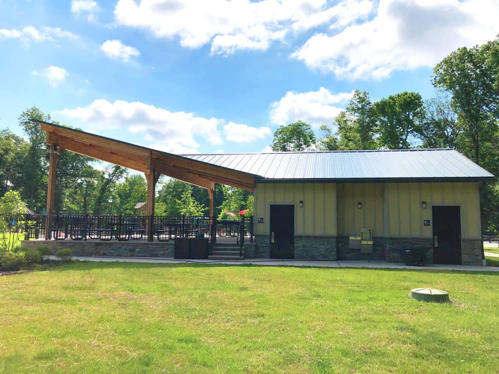 Large Concession Building with Slant Pavilion