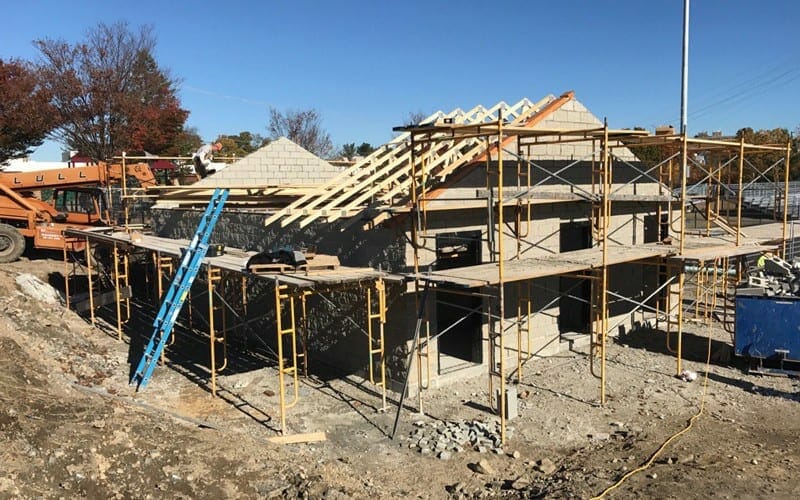 Concession Construction with CMU Block