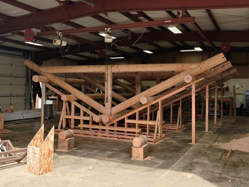 Log Pavilion Prefabrication
