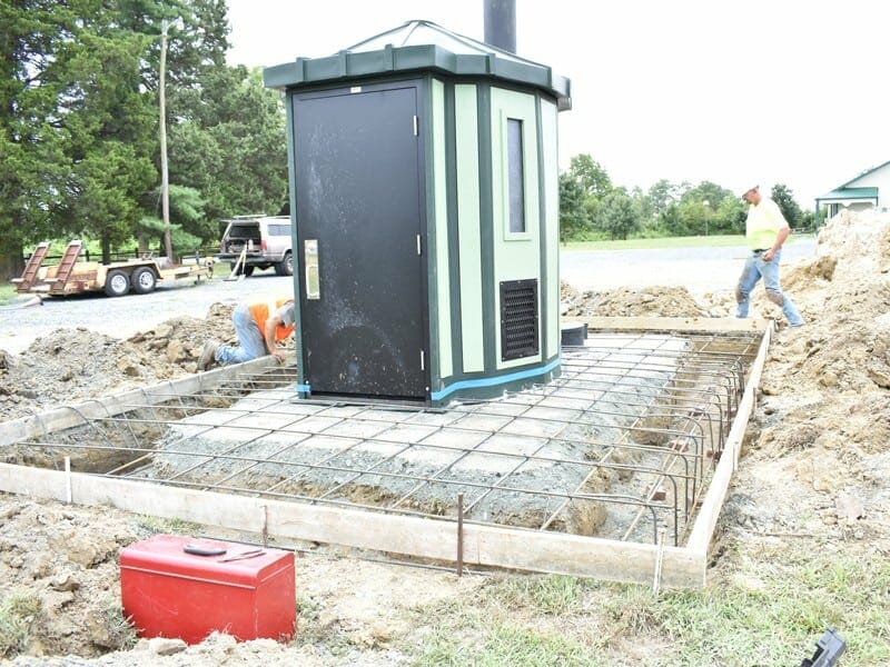 Green Polyethylene Restroom