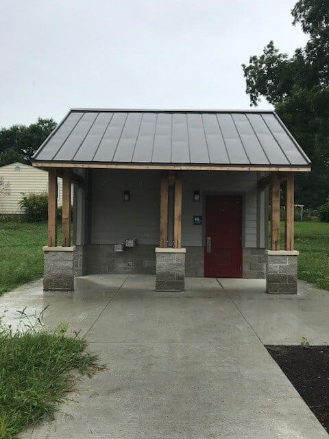Public Restroom with Exterior Drinking Fountains