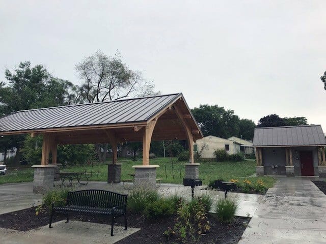 Matching Structures Pavilion and Restroom