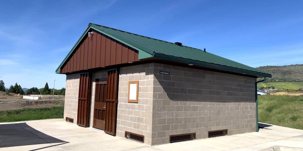 Security Gates on Restroom Building