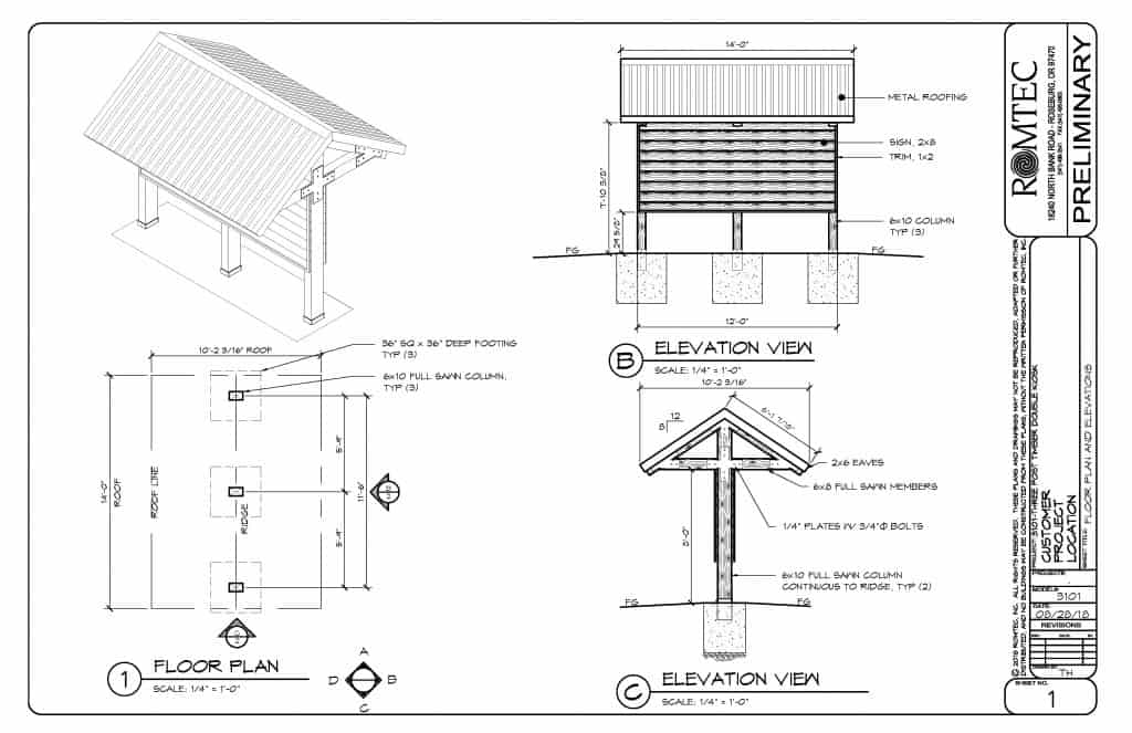 Two Post Kiosk with Backboard