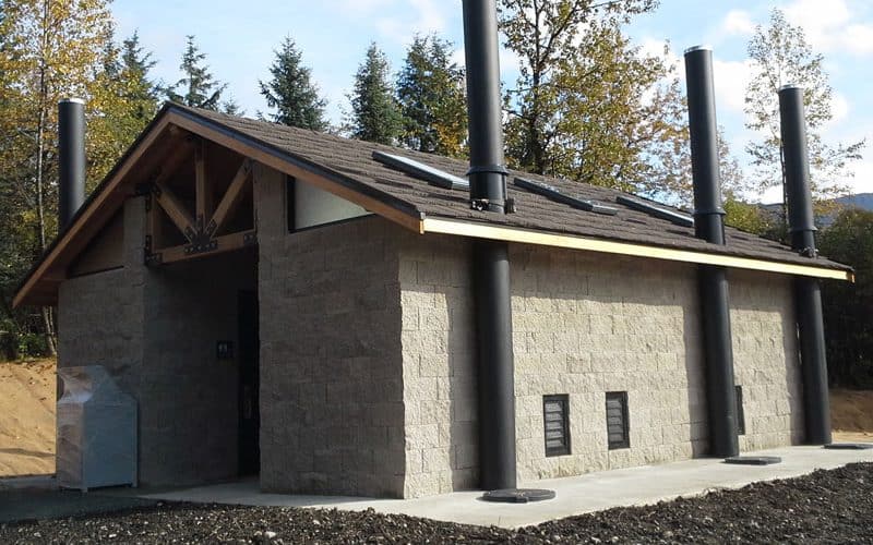 Vault Toilets with Separate Tanks