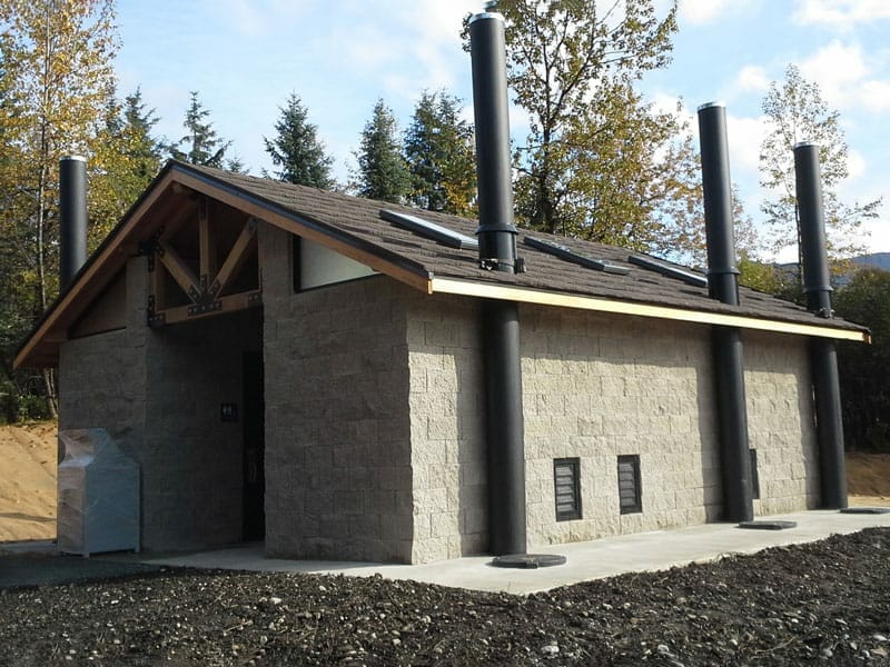 Vault Toilets with Separate Tanks