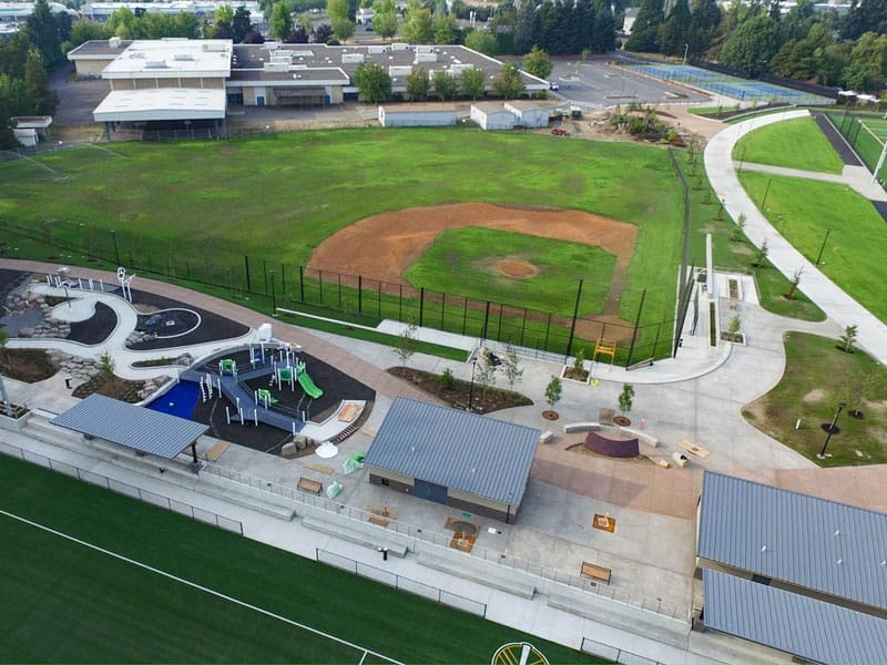 Drone Photo of Newly Developed Sports Park