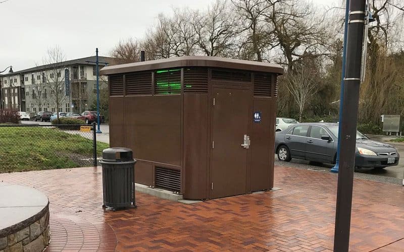 Sidewalk Restroom in Urban Area