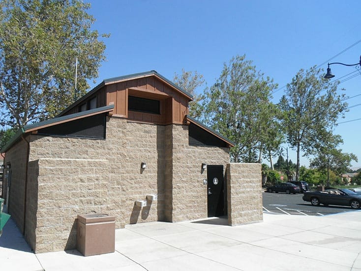 Custom Restroom with Barn Roof