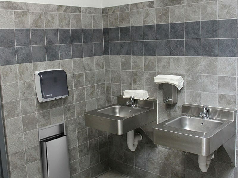 Restroom Building Material with Stainless Steel Fixtures