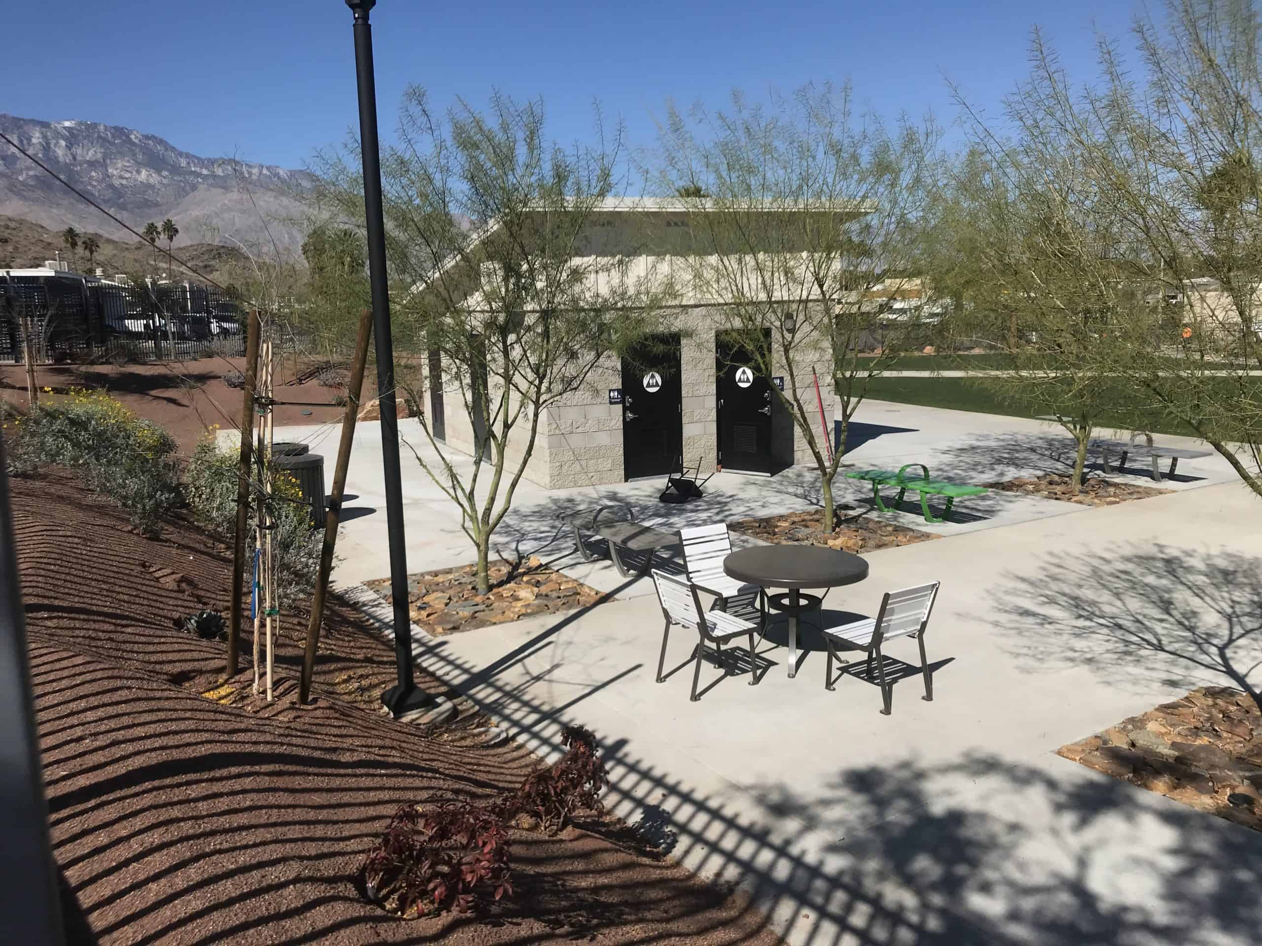 Single Slope Roof for Modern Public Restroom