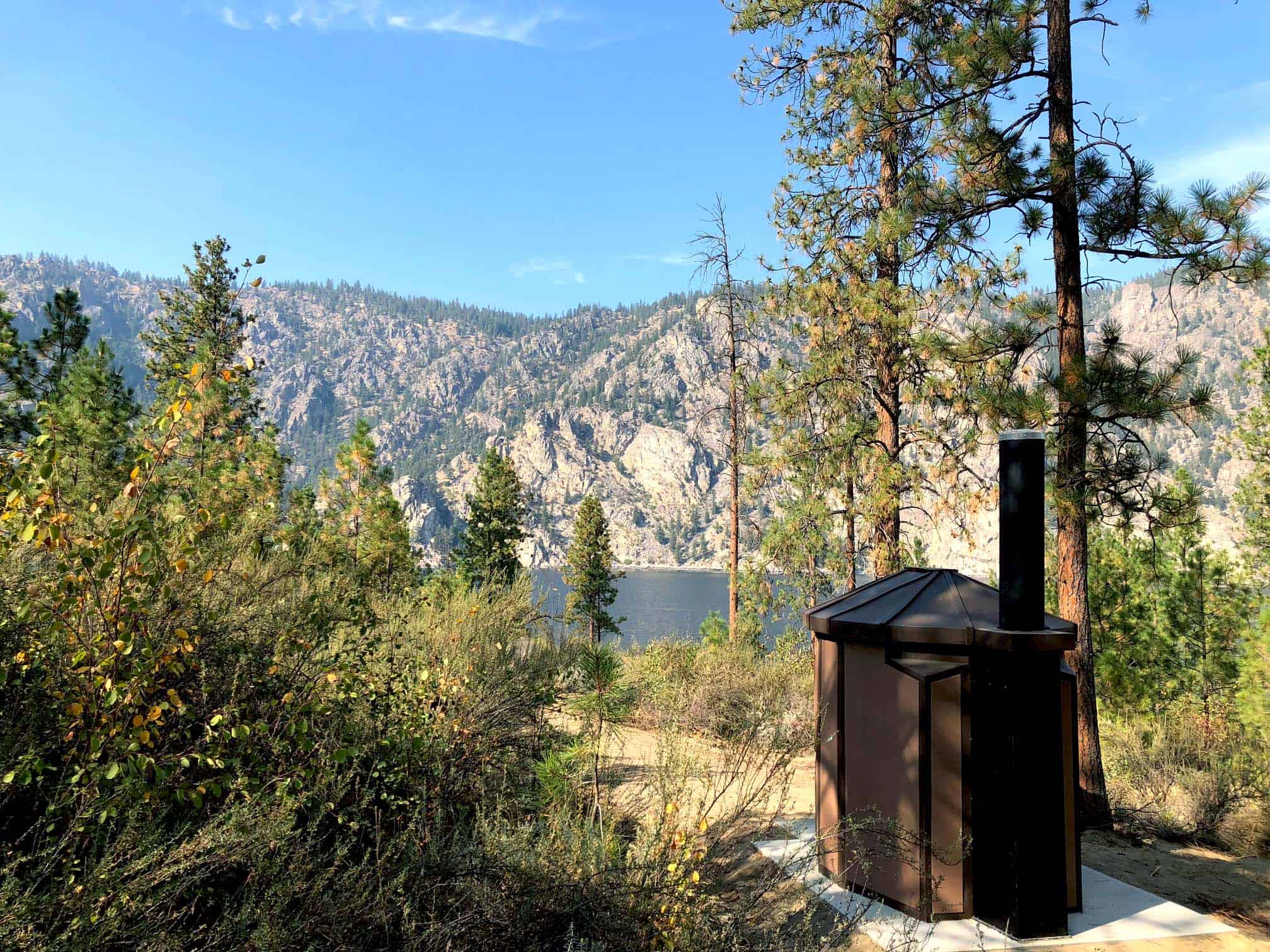waterless toilet with ventilation at public park
