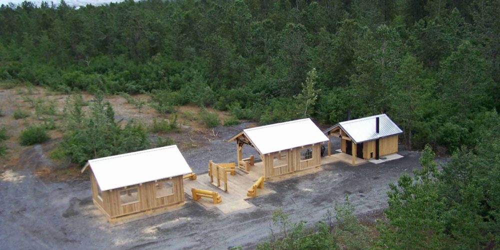 Restroom with Matching Buildings